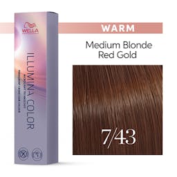 Illumina Color 7/43 Medium Red Gold Blonde Permanent Hair Color