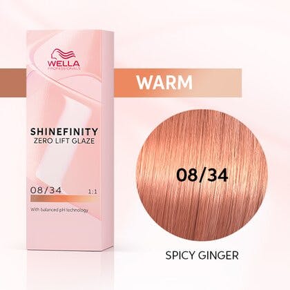 Shinefinity Zero Lift Glaze 08/34 Light Blonde Gold Red (Spicy Ginger)