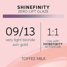Shinefinity Zero Lift Glaze 09/13 Very Light Blonde Ash Gold (Toffee Milk)