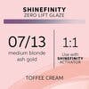 Shinefinity Zero Lift Glaze 07/13 Medium Blonde Ash Gold (Toffee Cream)