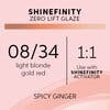 Shinefinity Zero Lift Glaze 08/34 Light Blonde Gold Red (Spicy Ginger)